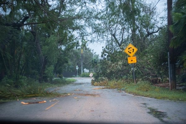 street after hurricane needing hurricane recovery