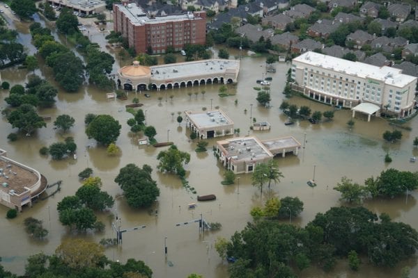 Flooding of city texas